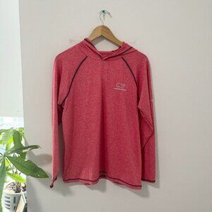 Vineyard Vines Men's Red Logo Performance Hoodie Size Small